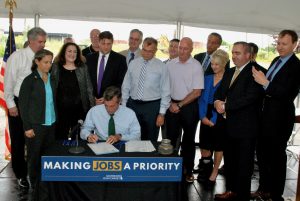 Governor Carney signs House Bill 190 to modernize the Coastal Zone Act.