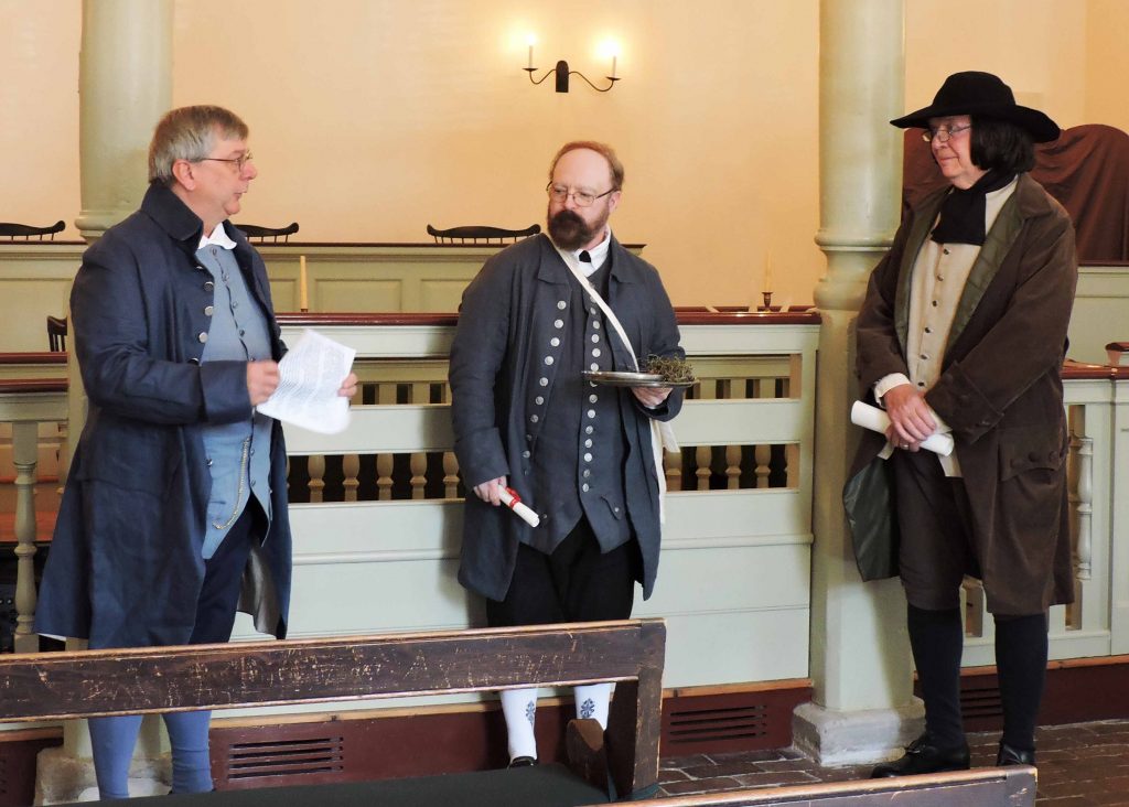 Re-enactment of the Livery of Seizen ritual inside the New Castle Court House Museum. The ceremony will be conducted as part of William Penn Day on Oct. 28, 2017.