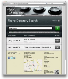 Phone directory detail - map view