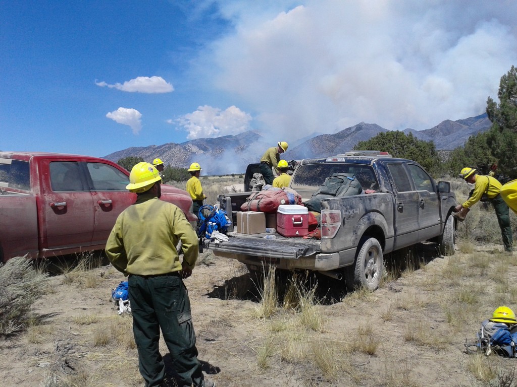 Delaware's crew of 20 wildland firefighters are battling the Patch Springs Fire west of Tooele, Utah that has burned more than 10,000 acres. (Photo by Robert Baldwin)