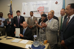 Governor Markell signs criminal justice reforms into law.
