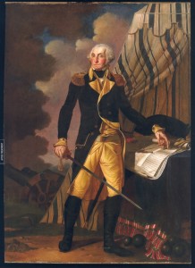 Portrait of George Washington by Denis A. Volozan which is on display in the Senate chambers of The Old State House.