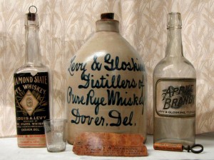 Containers and accessories from Levy & Glosking distillers of Dover, Del.
