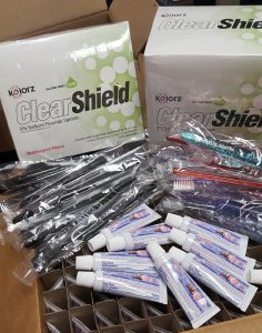 Donation of dental supplies to school based Smile Check program.