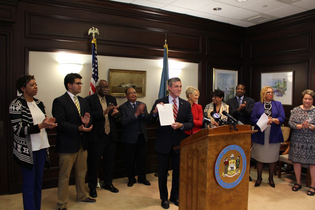 Governor Carney presents Executive Order 6.