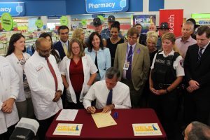 Governor Carney signs legislation making Nalaxone available in pharmacies. 