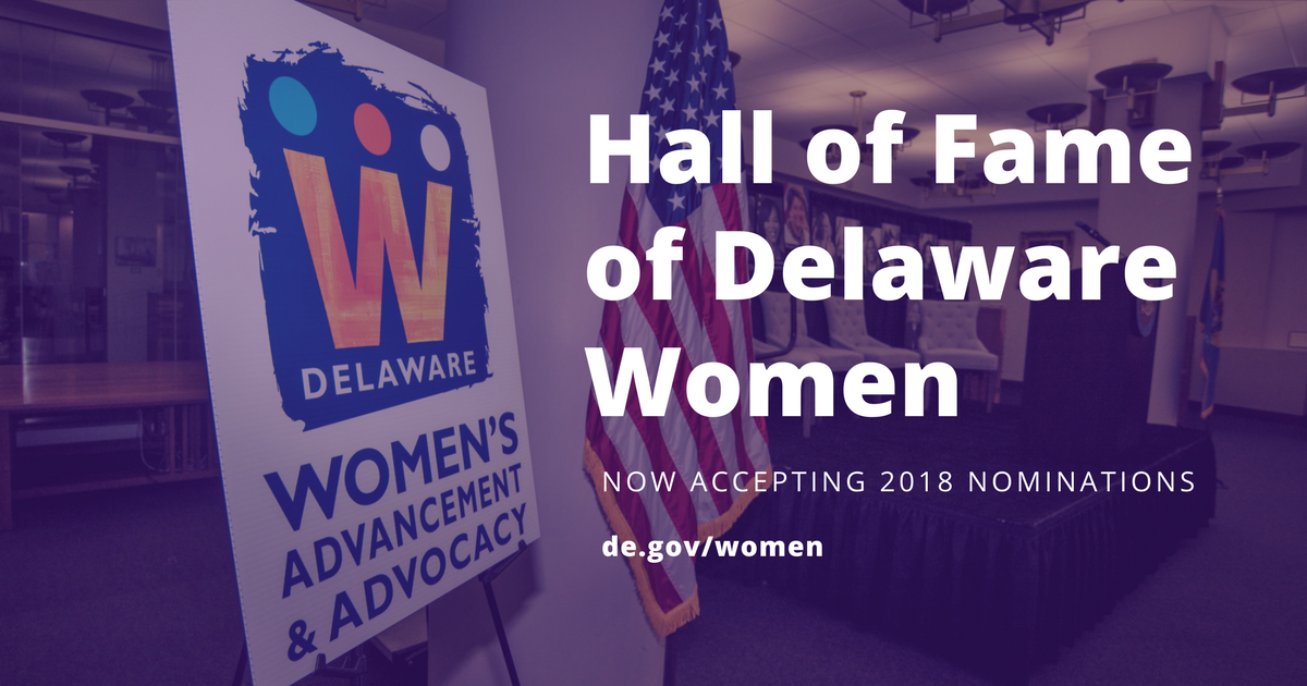 Delaware now accepting nominations for 38th Women's Hall of Fame
