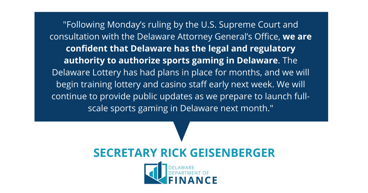 Sec. Geisenberger Statement on Implementing Full-Scale Sports Gaming