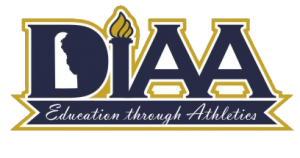 DIAA logo showing DIAA with "Education through Athletics" under it.