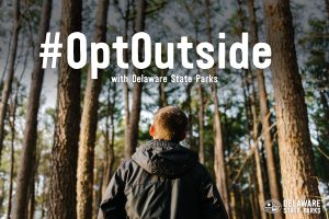 A graphic promoting the use of the hashtag #OptOutside