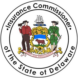 Offizielles Siegel des Versicherungskommissars von Delaware