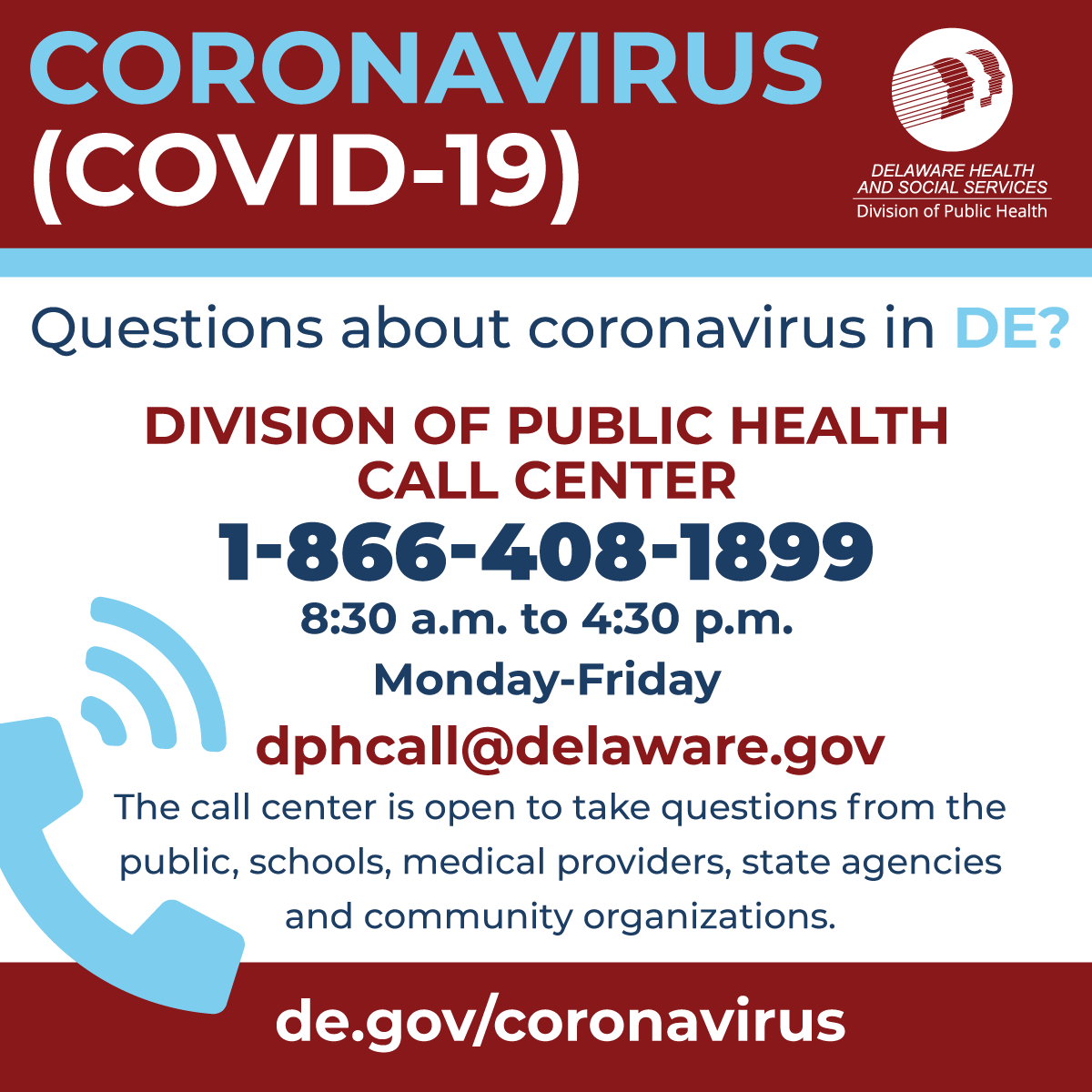 DPH Call Center Haitian Creole - Delaware's Coronavirus Official