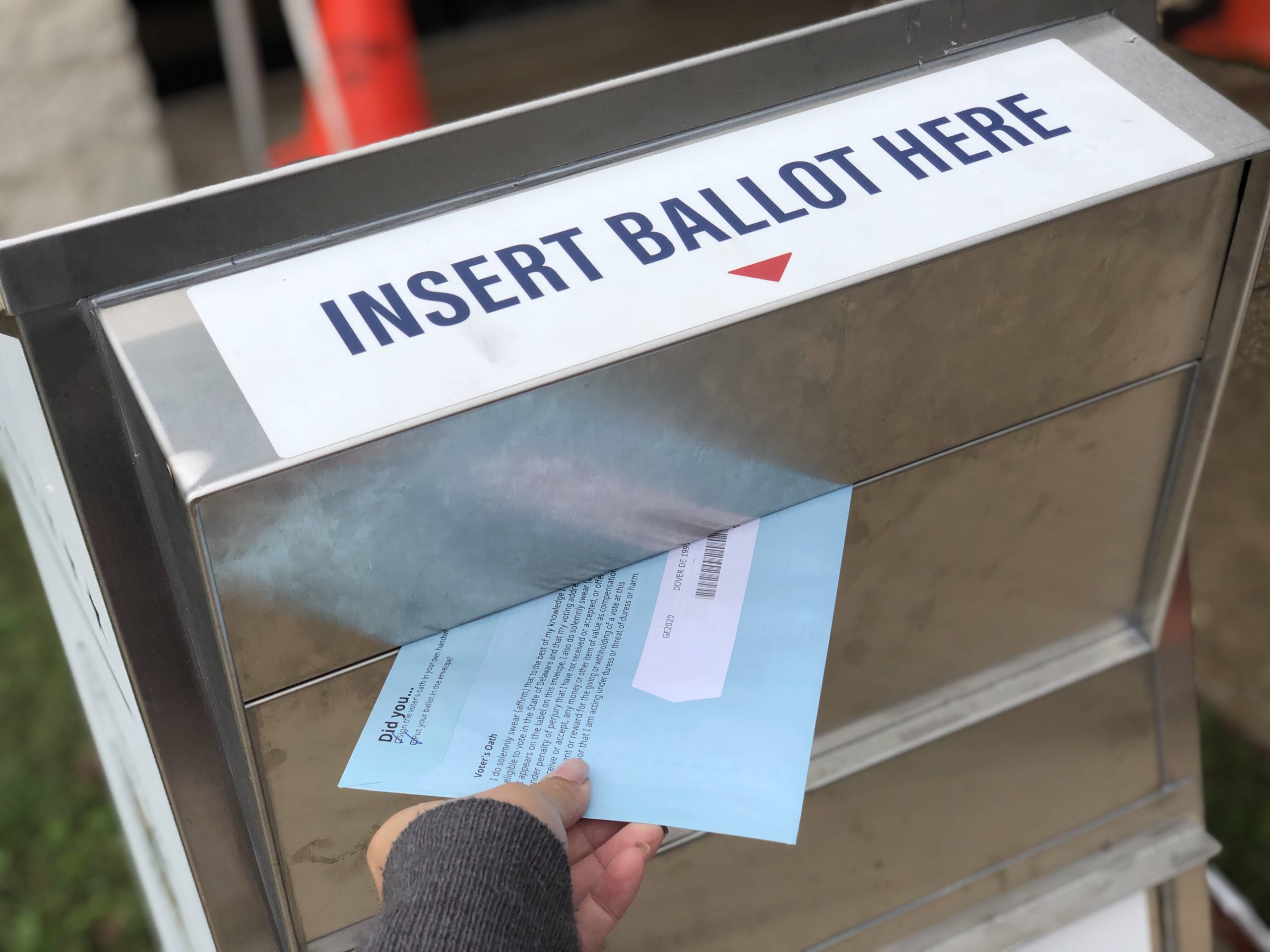 Drop your voted ballot in the ballot drop box.