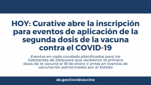 hoy: curativo Abre la imscritto Para Eventos de Aplicación de la Segunda Dosis de la Vaccuna Contra El Covid-19