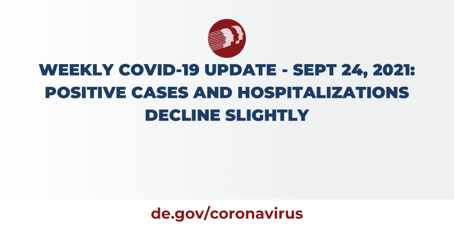 Weekly Covid 19 Update Sept 24 2021 Positive Cases And Hospitalizations Decline Slightly State Of Delaware News