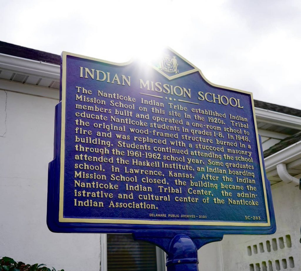 The Indian Mission School Delaware Historical Marker