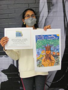 State winner, grades 7 to 9, Rishitha Guddapalli, Cab Calloway School of the Arts