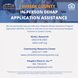 sussex county application assistance