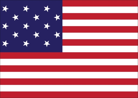 Photo of an American flag from the time of the War of 1812