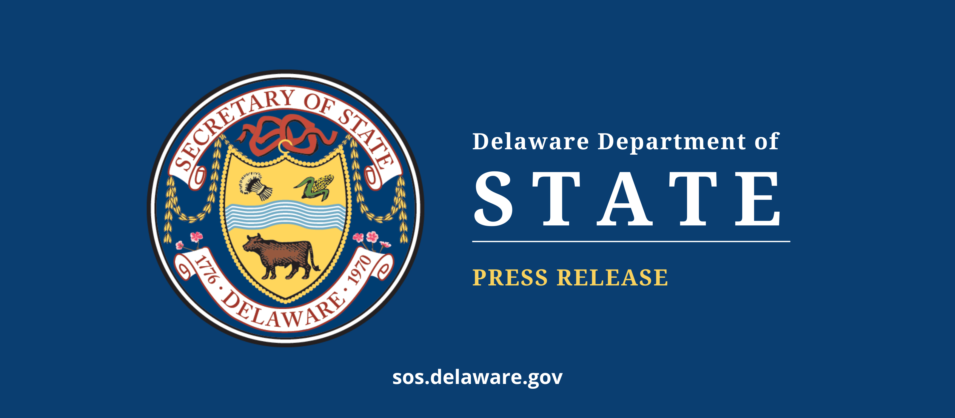 Delaware Department of State Press Release Banner