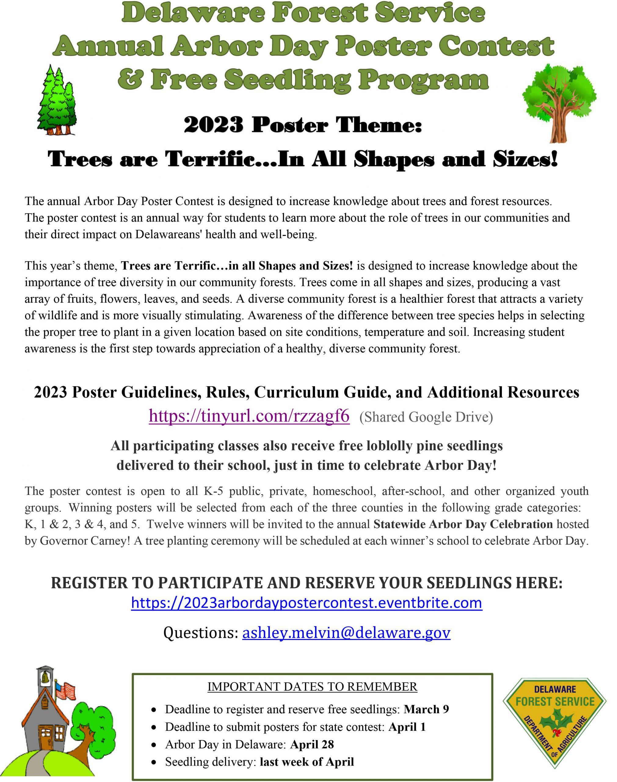 2023 Arbor Day Poster Contest Now Open