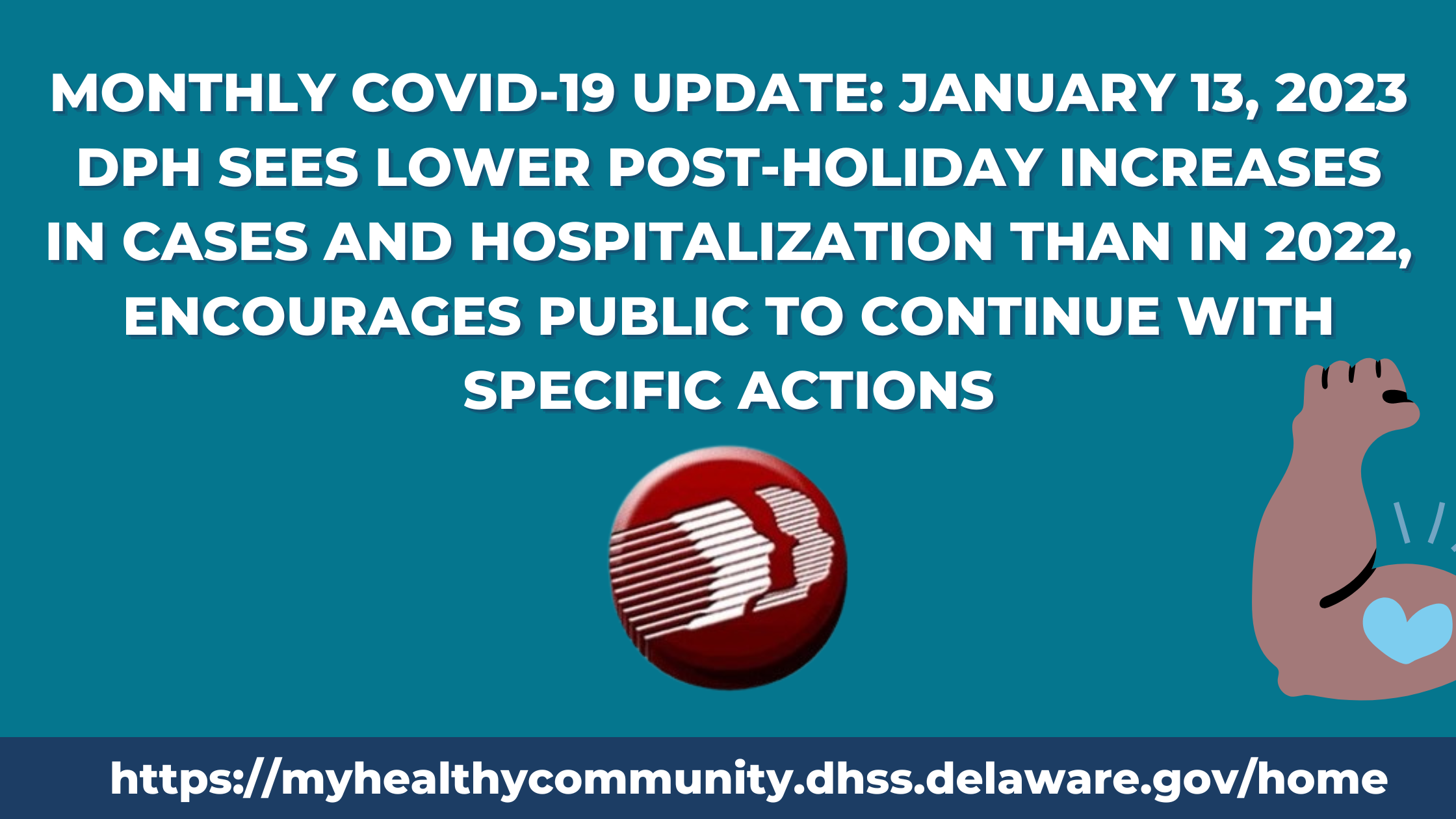 Monthly COVID-19 Update: January 13, 2023 DPH Sees Lower Post-Holiday Increases in Cases and Hospitalization than in 2022, Encourages Public to Continue With Specific Actions