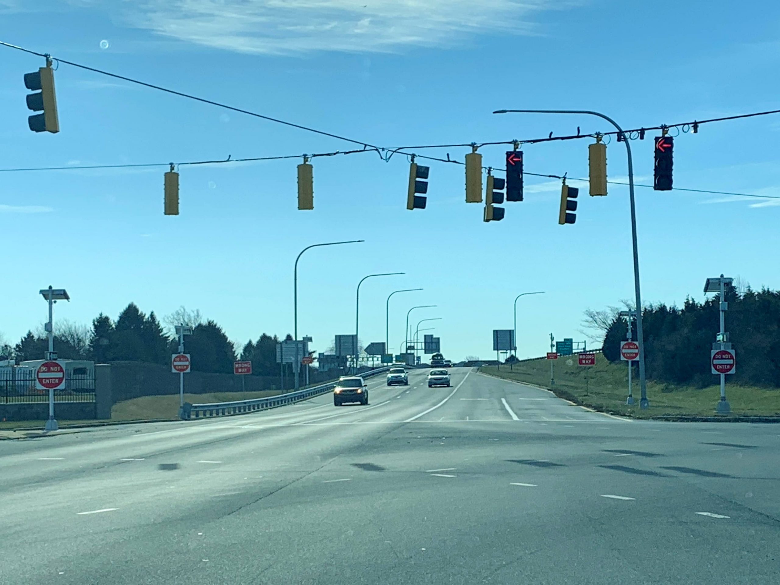 The first wrong way driver detection has been installed near the Dover Air Force Base