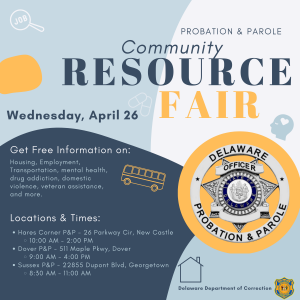Department of Correction Second Chance Month Community Resource Events