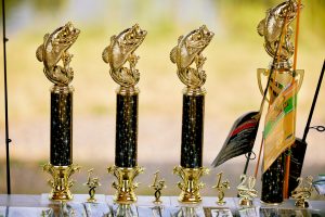 Photo of Delaware Youth Fishing Tournament Trophies./DNREC Photo