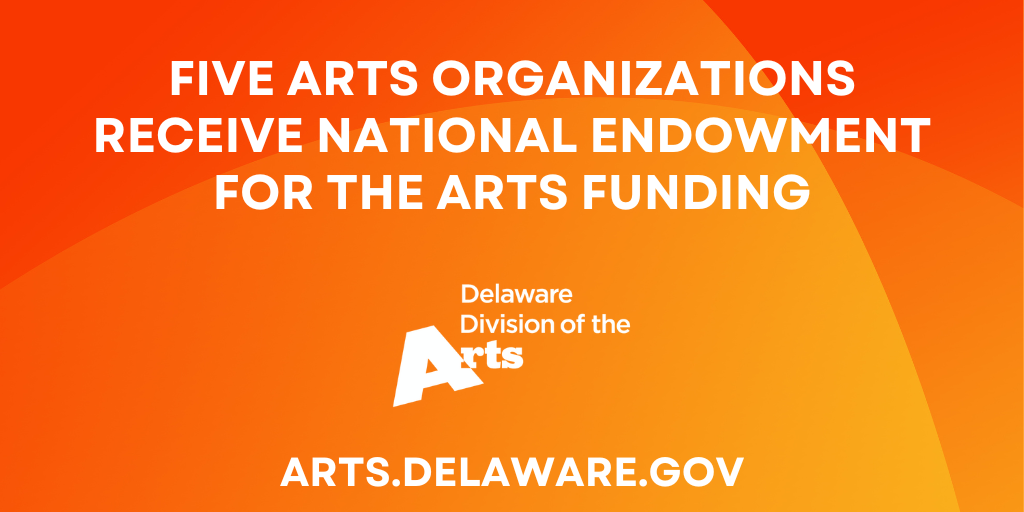 five arts organizations receive national endowment for the arts funding on orange background