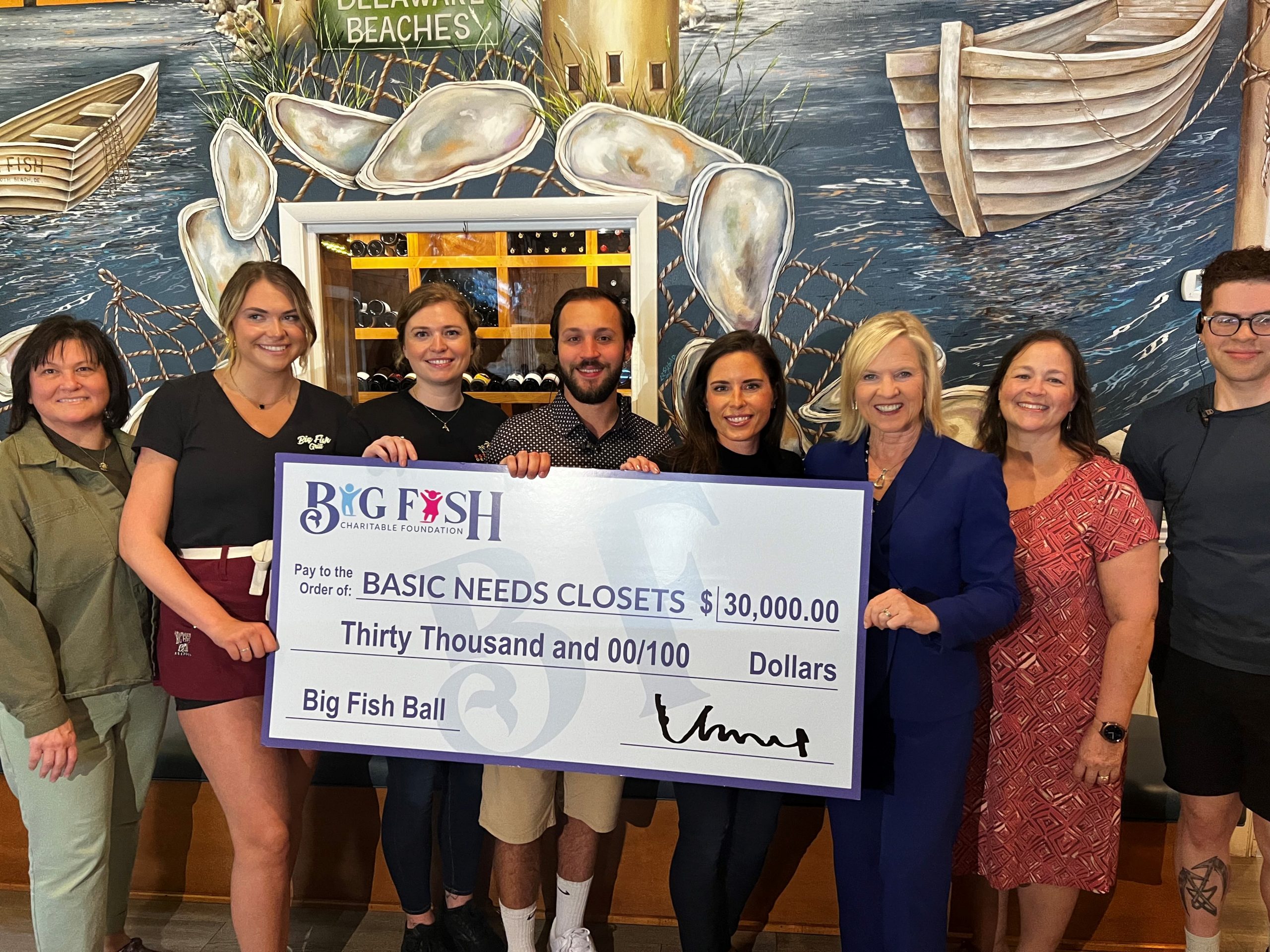 The Big Fish Foundation donates major gift to the Delaware Basic Needs Closets Program.