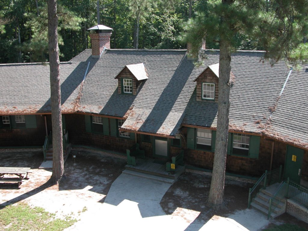 Exterior photo of The Lodge at Redden State Forest