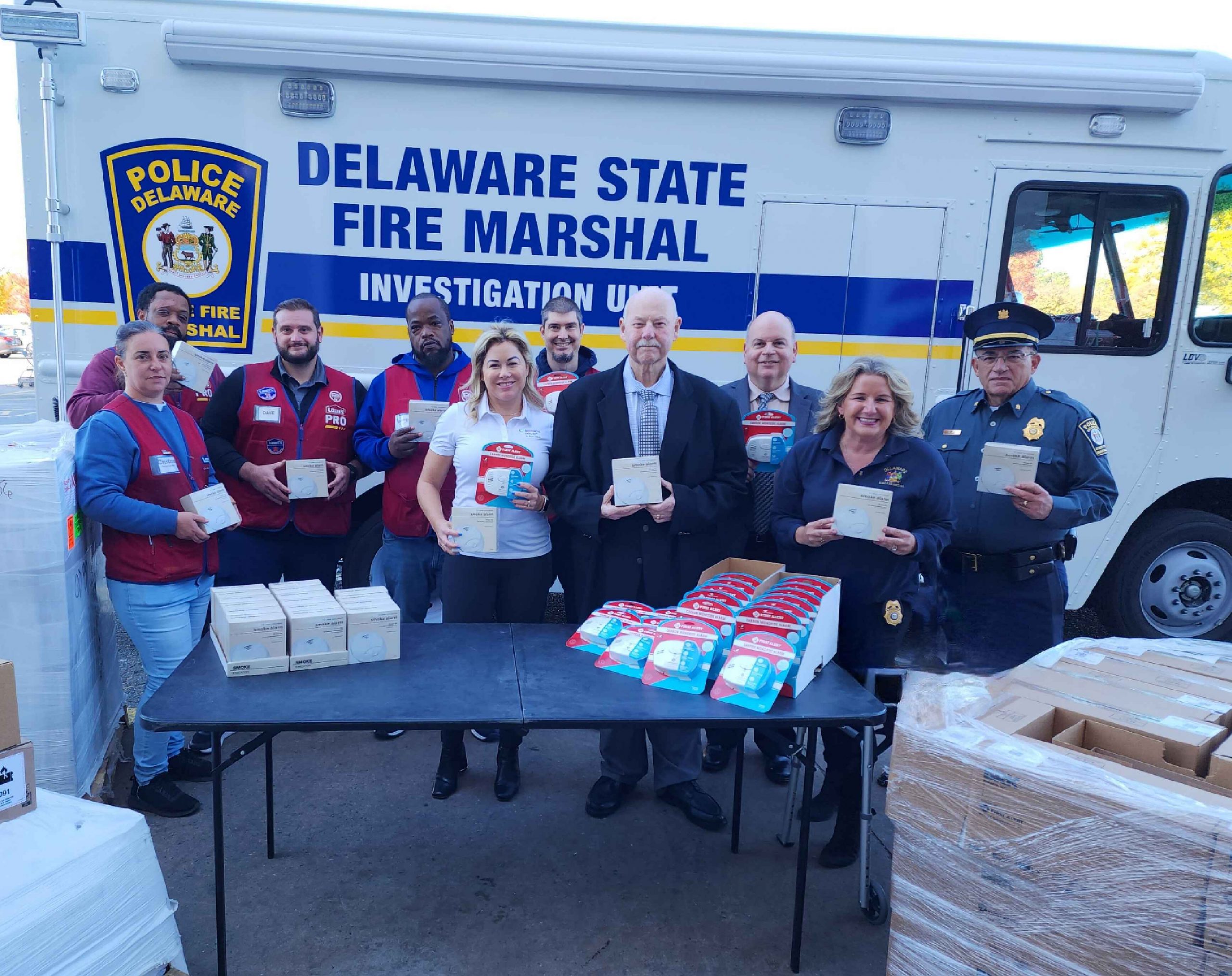 Delaware Fire Marshal's Office Receives 1,100 Smoke Detectors