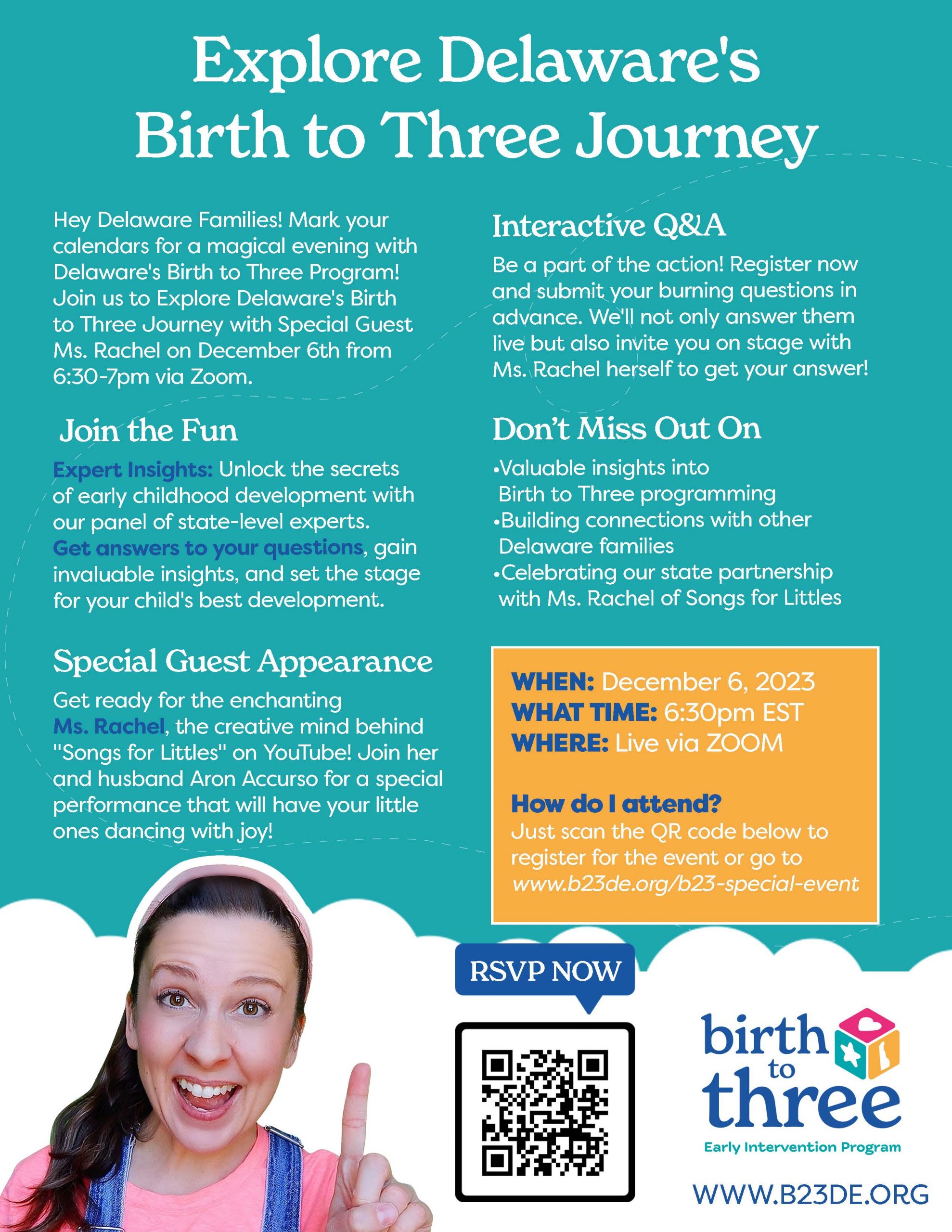 Delaware’s Birth to Three Program Hosts Virtual Event with Online Sensation Ms. Rachel