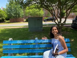 Girl sitting on bench