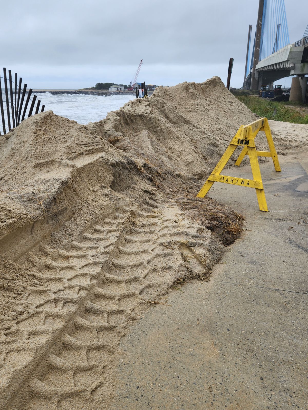 As part of the dredging and beach nourishment work, the north side beach at Delaware Seashore State Park — a very popular area for surfing and fishing — will be temporarily closed to ensure public safety.