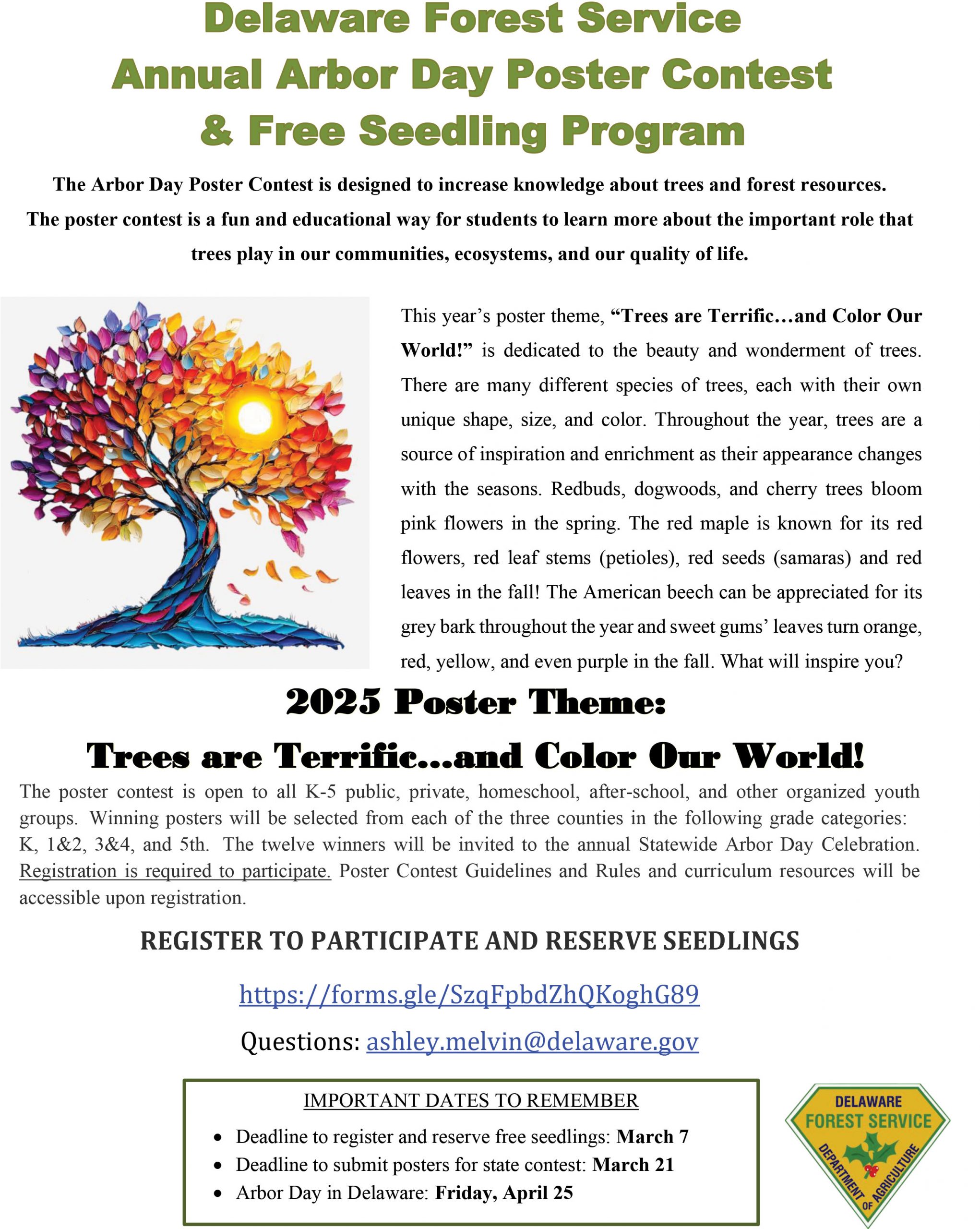 2025 Arbor Day Poster Flyer