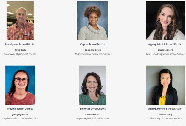 Headshots of all six nominees: From left to right: (top row) David Eroh, Dasianee Gavin, Sarah Leonard, (bottom row) Jacalyn Jenkins, Katie Menhart, and Shellee Wong.