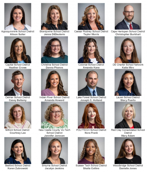 A collage of all 20 headshots from the teacher of the year nominees.