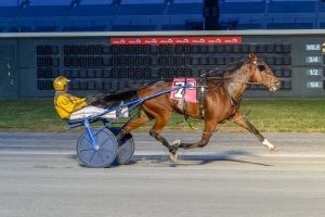 Thiskissformaryell, with Jim Morand driving, scored a victory in 2:01 as the 4-5 favorite on Tuesday, Nov. 11.