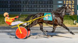 Kat's Fancy, driven by Cody Poliseno, won in 1:58.1 on Monday at Bally's Dover.