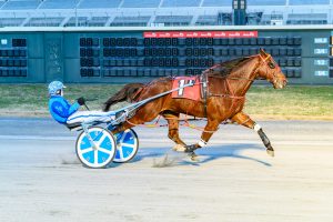 Primo Maschio, driven by Trae Porter, won in 1:55.2 Thursday at Bally's Dover.