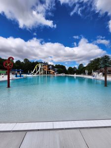 The pool at Killens Pond Water plan expanded 48% and features two new spray features and lily pads.