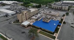 An aerial view of the former DSU dorm facility that will be a new Hope Center in Kent County.