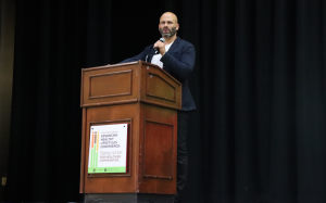 Sam Kass, partner at Acre Venture Partners and former White House senior policy advisor for nutrition, speaks at the 2026 Advancing Healthy Lifestyles Conference in Dover. Kass shared insights on food systems, access to healthy foods, and ways communities can support better health outcomes.