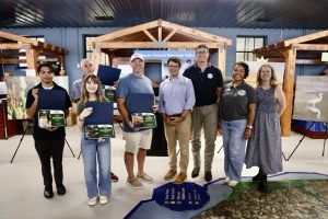 DNREC Photo Contest winners were honored during Governor's Day at the Delaware State Fair. Pictured left to right are Vicente Pineda, Bill Cheadle, Emma Serbinski and Fred Waski. They were honored DNREC Secretary Greg Patterson, Governor Matt Meyer, DNREC Deputy Secretary Dayna Cobb and Lieut. Governor Kyle Evans Gay /Delaware DNREC photo