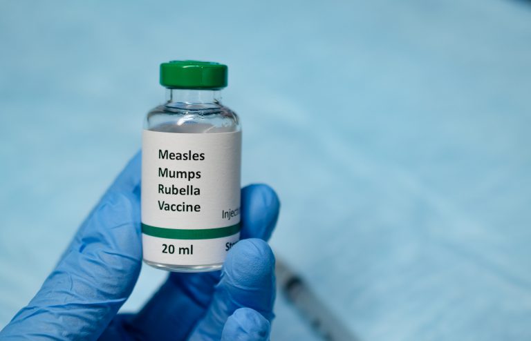Measles vaccine vial