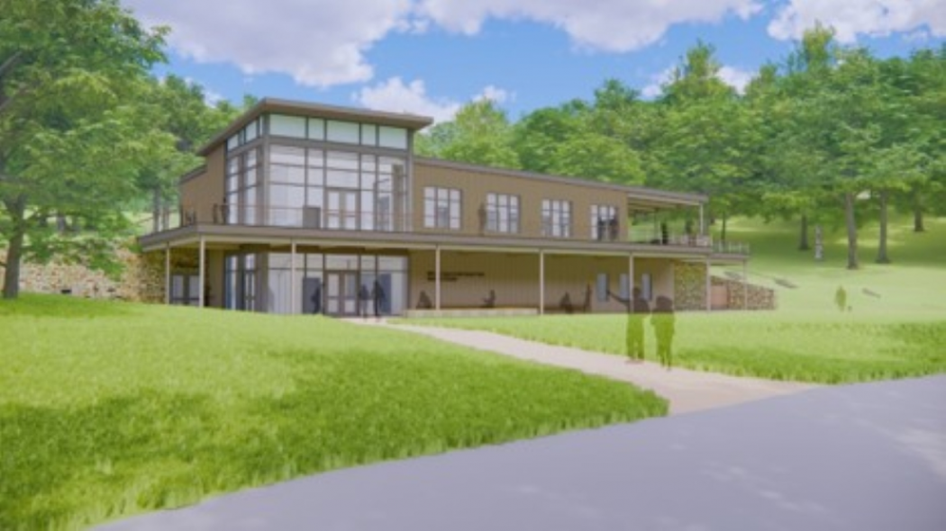 Artist's rendering of new Discovery Center at White Clay Creek State Park