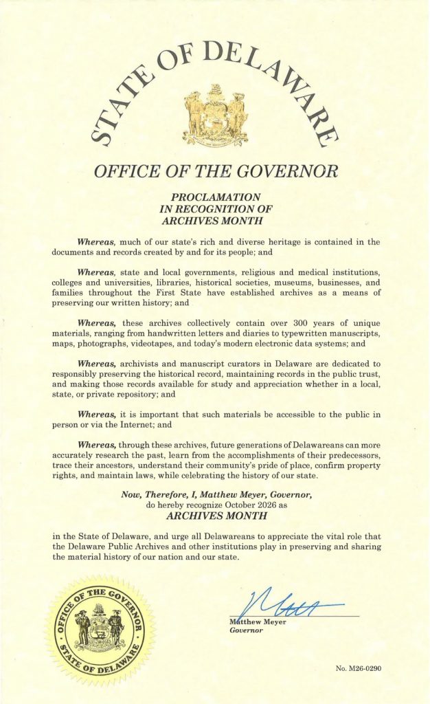 2026 Archives Month Proclamation